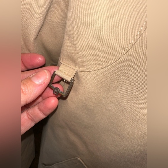 Vintage Etienne Aigner Classic beige  Trench coat with leather buttons Size 10 - Picture 9 of 15